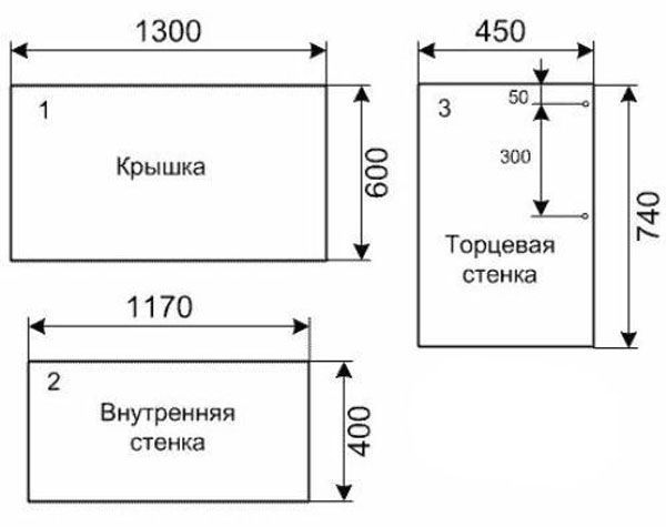 Схема парты своими руками.