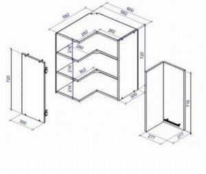 монтаж угловых шкафов