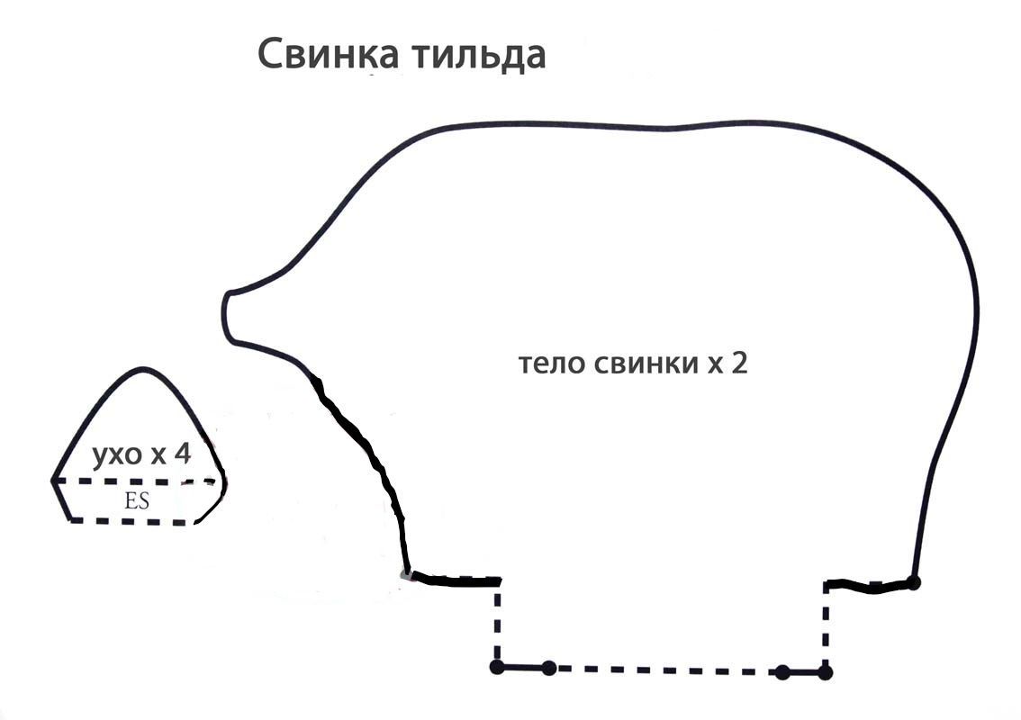 Шьём свинку тильду.