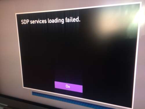 На телевизоре высвечивается sdp services loading failed