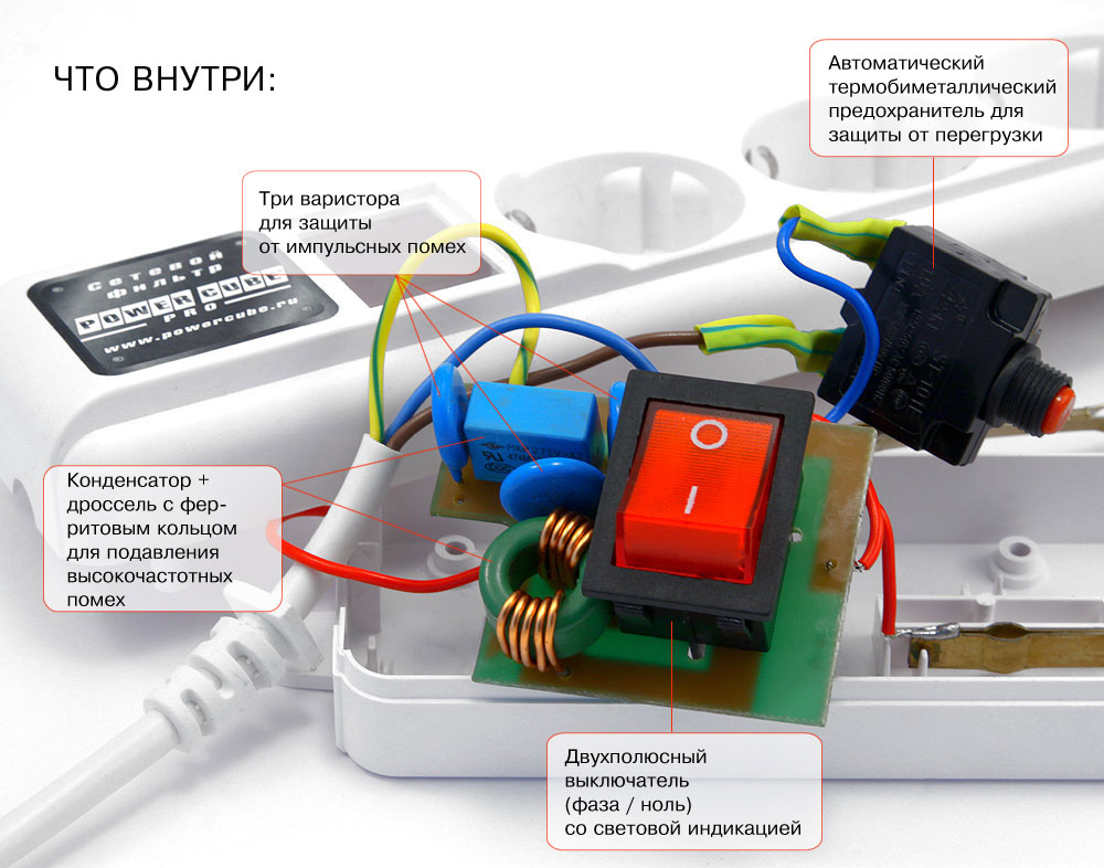 Устройство сетевого фильтра.