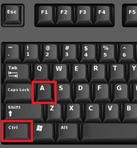 Ctrl и A