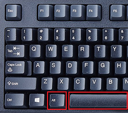Расположение клавиш Alt и "Пробел".
