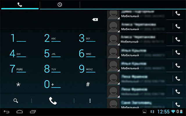 На Андроид, набрать номер можно непосредственно с планшета.
