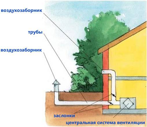 Особенности приточной вентиляции при создании природного кондиционера