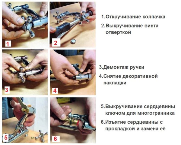 Смена прокладки из керамики.