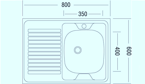 Размеры мойки.