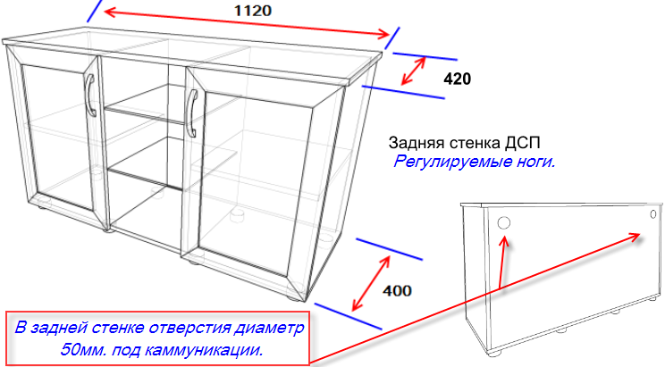 схема сборки тумбы